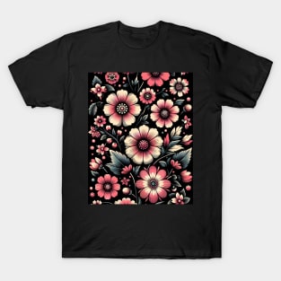 Vintage Pink Floral T-Shirt